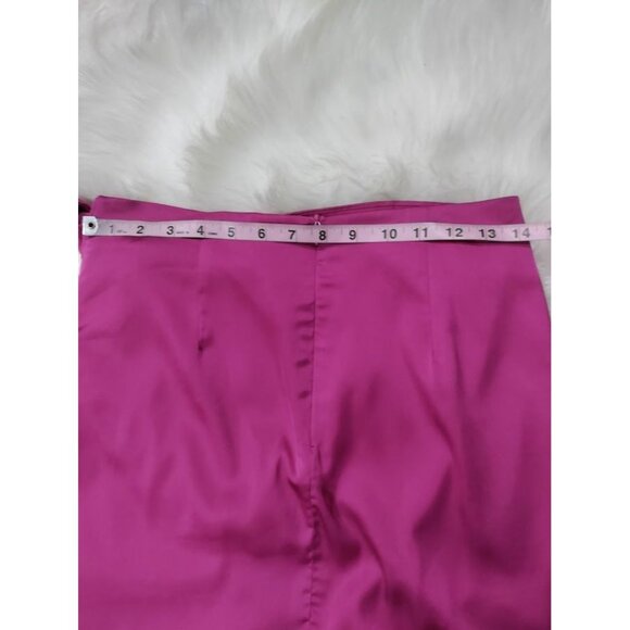 Superdown Twee With Bow Detail Pink Satin Mini Rissa Wrap Skirt Size Medium - Picture 9 of 13